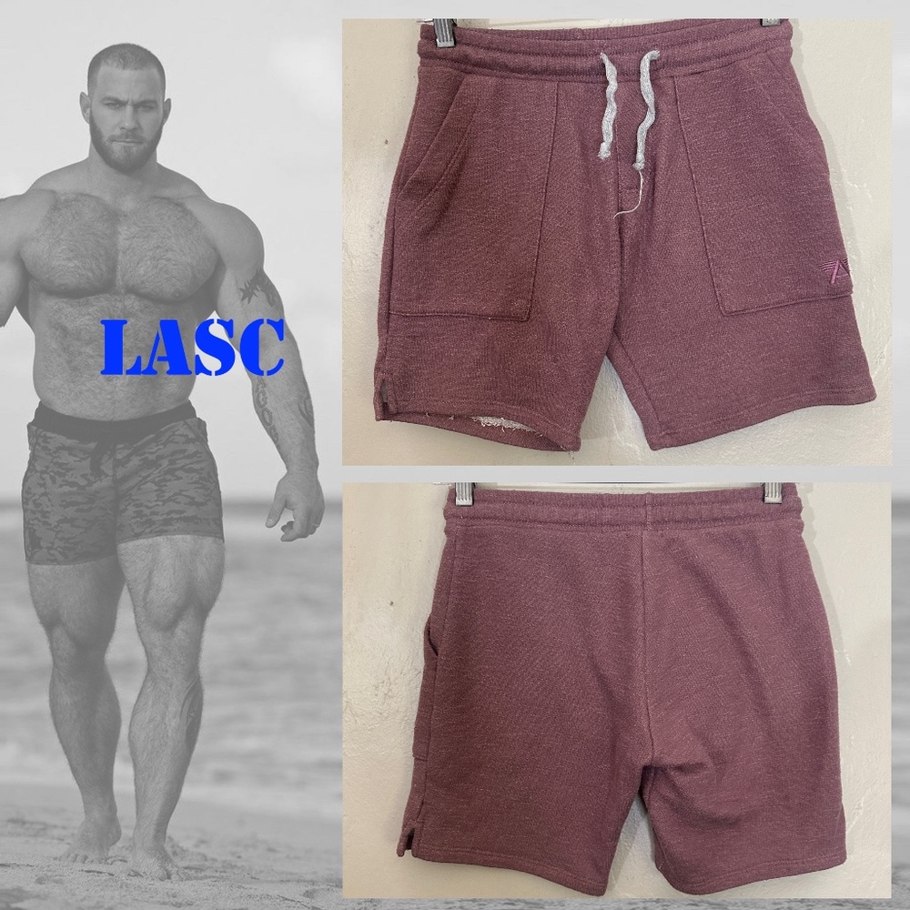 LASC Fleece Shorts Medium Gently worn 28-34" waist 7" inseam Polyester / cotton